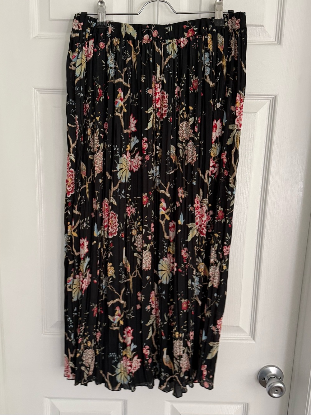 GP&J Baker x H&M Black Floral Pleated Midi Sheer Skirt- M - Picture 5 of 9